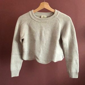 Aritzia Scalloped Crew-Neck Sweater